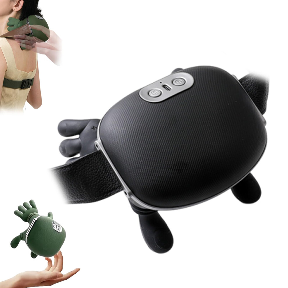 Black Cordless Heated Neck And Back Massager With 4D Deep Kneading And Dualzone Heat Therapy