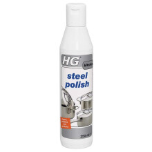 HG 2 X Steel Polish 250ml is a Stainless Steel Polish which Cleans and Protects Stainless Steel Kitchen worktops, Pans, Kitchen Utensils and Much More
