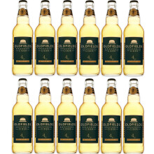 Hobsons Oldfields Premium English Medium Dry Cider - 4.8% ABV - 12-Pack Case (500ml Bottles). Artisan cider made on the farm suitable for vegetarians,