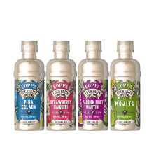 Premium Ready-to-Drink Mini Coppa Cocktails ? Mojito, Strawberry Daiquiri, Pina Colada & Passion Fruit Martini (Pack of 4) | Cocktail Gift Set for