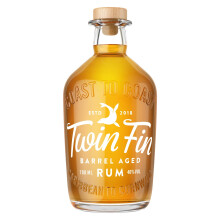 Twin Fin Barrel Aged Rum | Caribbean Rum Blended in Cornwall | Light Oak, Warm Tropical Notes & Smoky Finish | Small Batch | Sip Neat or On the Rocks