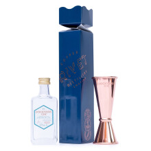 Gin Gift Set - Dockyard Gin 5cl & Copper Jigger Cracker Gifts, Christmas, Secret Santa, Stocking, Gin Gifts, Small Batch Gin Alcohol Miniature -