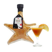 Toffee Vodka Martini Cocktail Gift - A Stylish Star Shaped Bottle 350ml Flavoured Vodka Cocktail with Shimmer. Vodka Gifts for Couples, Secret Santa