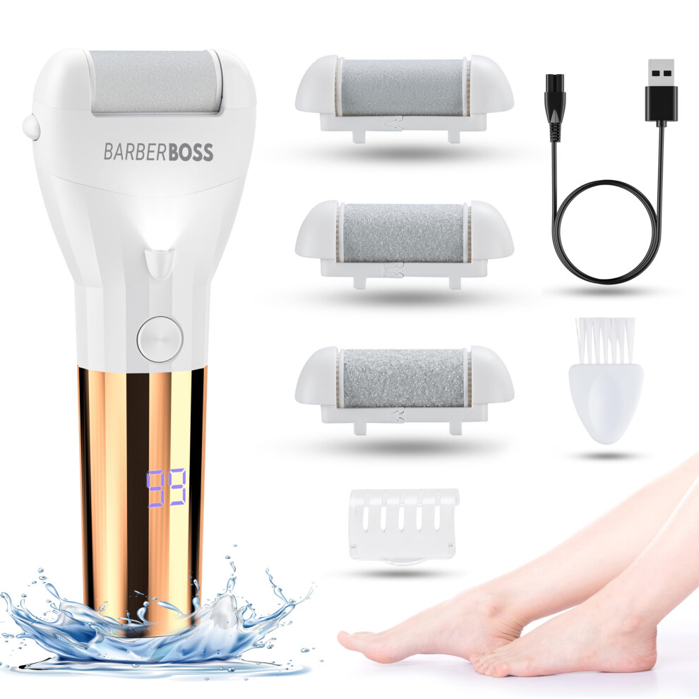 Barberboss Electric Foot File Hard Skin Remover, Professional Pedicure Set For Feet, Foot Files For Hard Skin, Premium Callus Remover For Feet, Feet