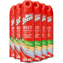 Mr Sheen Multi-Surface Polish Spring Fresh 250ml Pack of x 6 - packaging may vary