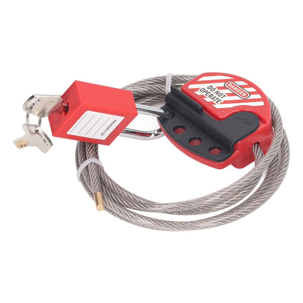 Lockout Tagout Cable Lock Set Adjustable Stainless Steel Safety Padlocks For Industrial Equipment 9113335301429