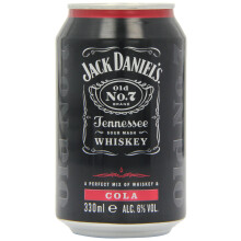 Jack Daniels Tennessee Whiskey and Cola Premixed Cans 330 ml (Pack of 12)