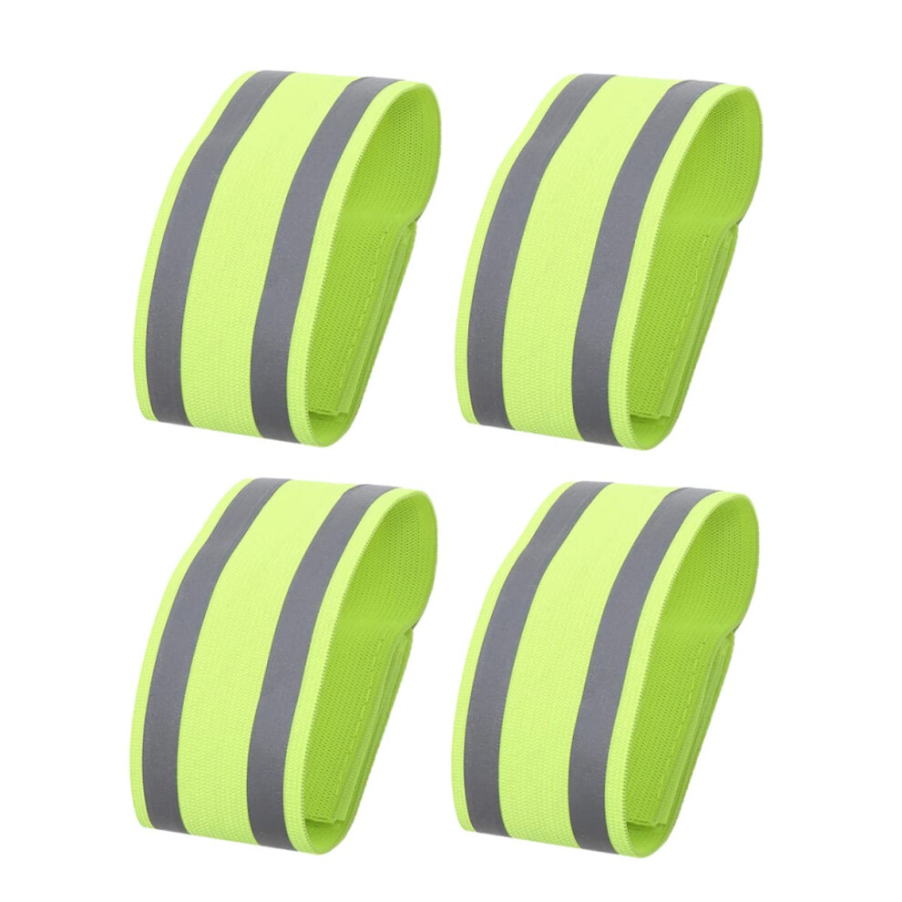 4Pcs Reflective Armband For Night Running, Visibility Elastic Safety Bands For Wrist And Ankle 9113335301443