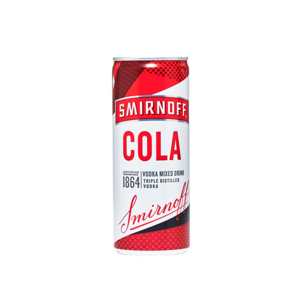 Smirnoff Label Vodka And Cola Premix Can 250Ml X 12 (Case Of 12) Red