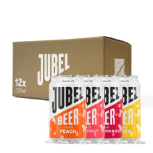 JUBEL Mixed Case (3 Peach, 3 Blood Orange, 3 Grapefruit, 3 Lemon) - Award Winning Gluten Free Beer - Vegan, Low Calorie & Low Sugar | Dangerously