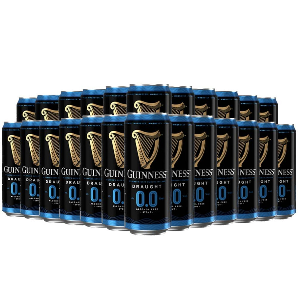Guinness Draught Alcohol Free Stout 440Ml Cans (24 Pack) - 0.0% Abv