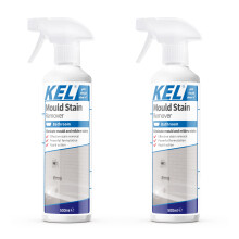 KEL - Mould Stain Remover Spray, Removes Mouldy Stains From Walls, Tiles, Silicone Seals & More - (2 x 500ml)