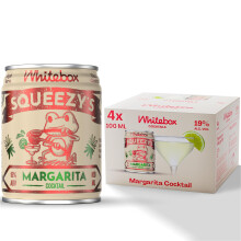 WHITEBOX COCKTAILS Single Serve Classic Squeezy?s Margarita ? Case Of 4 Cocktail Cans | Classic Full Strength Margarita | Pre-mixed Cocktails Ready To