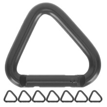 8pcs Heavy Duty Aluminum Carabiner Clips Triangle Keychain Hooks for Camping Climbing Gym Use