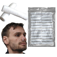 Steroplast 100% Cotton Wool 3cm Sports Rugby Football MMA Nose Bleed Plugs - 24 Pack