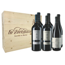 Lo Zoccolaio 2 Langhe Rosso Baccanera + 2 Barbera d'Alba Sucul? + 2 Barolo DOCG - Italian Wine in wood case - Luxury Red Wine - Gifts for Women - Mum