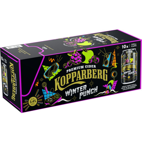 KOPPARBERG WINTER PUNCH Fruit Cider 10 x 330ml CAN