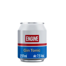 Engine Italian Gin & Tonic | 1 x 237ml Can | Ready to Drink | 7.5% vol | Juniper Hints with Floral Note of Roses and Balsamic Note of Sage and Lemon