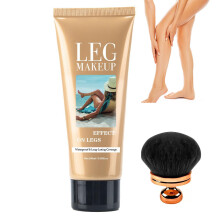 Waterproof Leg Makeup without Transfer with Extra Large Body Makeup Brush, Tattoo Cover for Varicose Veins / Scars, Skin Perfecting Body Foundation,
