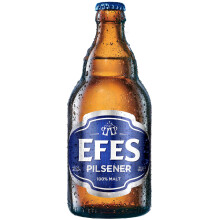 Efes Pilsener Steinie Lager Beer 20 x 500ml Bottles, 5% ABV ? Turkish Lager (Steinie Shape) ? Crisp, Balanced, Easy-Drinking ? Perfect Chilled Serve