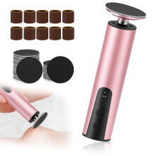 Electric Foot File Hard Skin Remover: 2-in-1 Foot Sander Rechargeable 6 Speed Feet Callus Remover Includes 20 Pcs Sanding Discs for Heels Calluses &