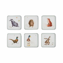 Portmeirion Home & Gifts Pimpernel Wrendale Designs Coasters, Set of 6, Multi-coloured,15.5 x 10.5cm, X0010268739