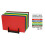 6X Colour Coded Chopping Boards Set with Rack and Wall Chart 1
