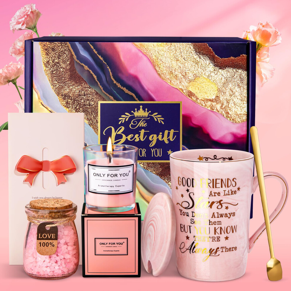 Albiss Best Friend Birthday Gifts For Women, Friendship Pamper Hamper Gifts For Bestie Ladies, Female Relaxing Spa Bath Sets Basket Gift Christmas Presents,