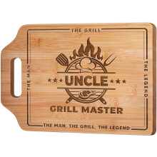 Gleevara Uncle Gifts, Uncle Birthday Gifts - Engraved Chopping Board, Unique Christmas Fathers Day Gift for Uncle from Niece Nephew