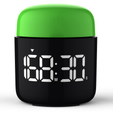 Table Timer Stopwatch, Large Led Display, Simple Manual Rotation Count Down & Up, Adjustable Volume & Brightness, Easy for Kids, Vintage No Ticking