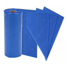 Tezraftaar? 100 x Disposable Icing Piping Bags 21" Blue Sticky Savoy Pastry Bag for Cake Muffins Desserts Decoration