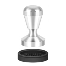Philorn Coffee Tamper 51mm, Espresso Press Tamper with Silicone Temper Mat, Stainless Steel Coffee Bean Press for Home and Office, Barista Machines