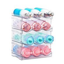 YOOTUKL Water Bottle Organizer Stackable Kitchen Pantry Organization and Storage Shelf Plastic Water Bottle Holder for Fridge Kitchen Cabinet Wine (2