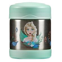 Thermos - Disney Frozen Food Flask (290ml) - BPA Free, Stainless Steel, Spill Proof, Elsa, Anna, Olaf Thermal Kids Flask with Personalised Name Labels