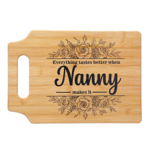 Nanny Gifts: Nanny Christmas Birthday Gifts Handmade Natural Bamboo Cutting Board XL Thickened Size, Kitchen Birthday Gifts from Grandchildren,