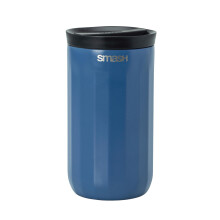 Smash Stainless Steel Twist & Lock Linear Travel Coffee Mug 355ml/ 12 fl oz Blue