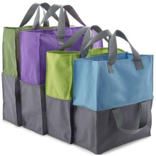 lakeland 2-in-1 Trolley Tote Set ? Expandable Shopping Bags 2 Small 2 Large Great For Food Shopping