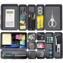 Kutesna 15 PCS Interlocking Desk Drawer Organiser Separator for Office,Bathroom,Kitchen,Makeup