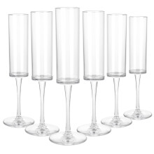JMIATRY Unbreakable Champagne Flutes Set of 6, 165ml/5.8oz Premium Plastic Champagne Flutes, Classy Champagnes Glasses Great for Wedding, Christmas,