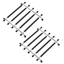 JJWNMLL trivets for kitchen worktops 2 Pcs - black kitchen worktop protector trivets for hot pans kitchen worktops protector with anti slip base