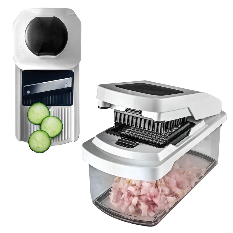 Lakeland Multi Chopper Fruit & Vegetable Food Cutter Slices & Dices 8 Interchangeable Blades 1.8L Capcity