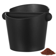 1 PcsCoffee Knock Box, Espresso Coffee Grounds Knock Box with Removable Knocks Bar, Grounds Container for Barista Coffee Machine Accessories(Black)