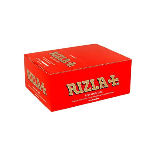 RIZLA KING SIZE RED - FULL BOX OF 50 BOOKLETS