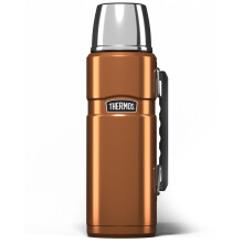Thermos - Stainless King Copper Travel Flask (1.2L) - Premium Leak Proof Insulated Tea & Coffee Flask for Hot & Cold Drinks, Built-in Cup, Twist-Pour