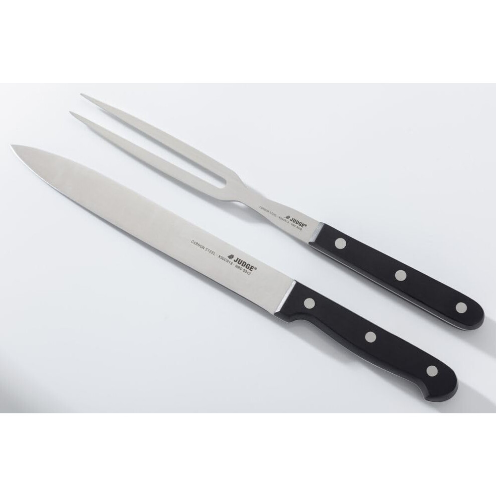 Judge Carving Knife And Fork Set, High Grade Stainless Steel, Dishwasher Safe