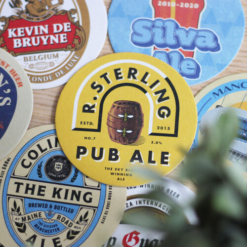Man City Beer Mats x9 2