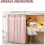 Pink Bunk Bed Blackout Privacy Curtain with Hooks for College Dorm, Light Blocking Panel 59x78 3