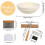 Sourdough Starter Kit Bread Proofing Basket, Round Bread Proofing Basket Set 9"/23cm, Round Banneton with Liner and Breads Making Tools Handmade, 2