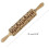 Embossed Wooden Rolling Pin for Christmas Cookies with Festive Patterns and Durable Solid Wood 3