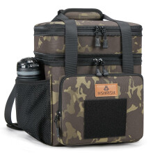 HSHRISH Large Insulated Lunch Bag for Man, Double Layer Insulated Large Cooler Bag for Men Adults Waterproof Leakproof Durable Lunch Bag for Work